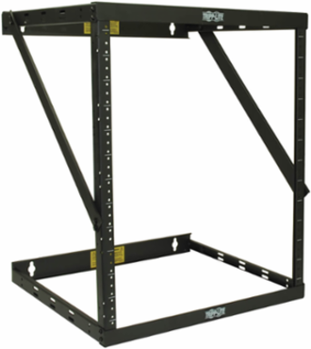 12U Heavy-Duty Open Frame Wall-Mount Rack, 18 Inch Depth, 200 lb Capacity