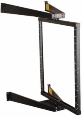 12U Flat-Pack Wall-Mount Pivoting Open Frame Rack, 18 Inch Depth, 150 lb Capacity