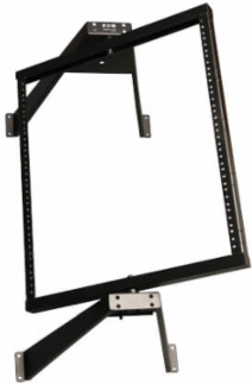 12U Flat-Pack Wall-Mount Pivoting Open Frame Rack, 18 Inch Depth, 150 lb Capacity