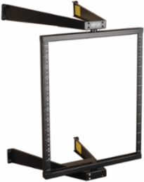 12U Flat-Pack Wall-Mount Pivoting Open Frame Rack, 18 Inch Depth, 150 lb Capacity