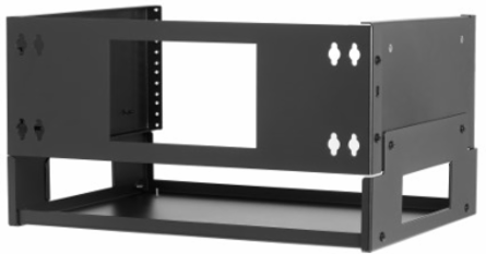 Wall-Mount Bracket with Shelf, 4U, Hinged, for Small Switches and Patch Panels