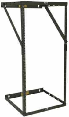 Expandable 2-Post Open Frame Rack 22U, 150 lb Max Load, 18 Inch Depth