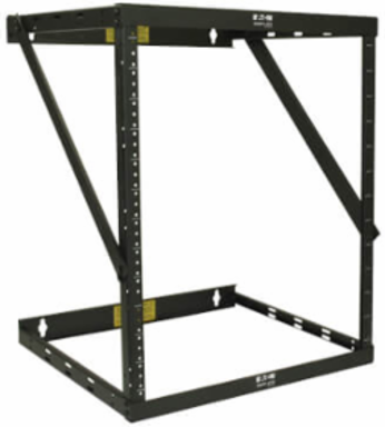 Expandable Wall-Mount Open-Frame Rack, 8U/12U/22U, Max Capacity 150 lb, Depth 11.5 Inch