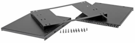 8U Hinged Wall-Mount Bracket, 15 Inch Max Device Depth, Black