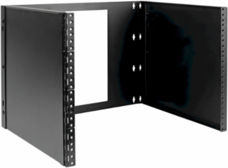 8U Hinged Wall-Mount Bracket, 15 Inch Max Device Depth, Black