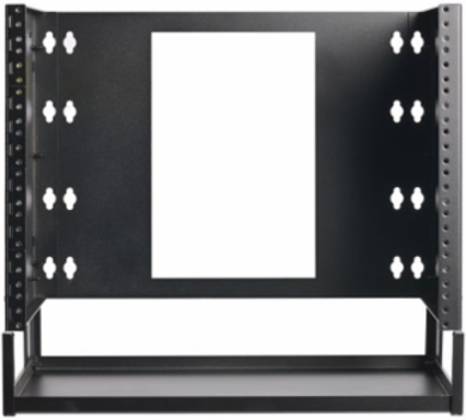 Wall-Mount Bracket with Shelf, 8U, Hinged, for Small Switches and Patch Panels