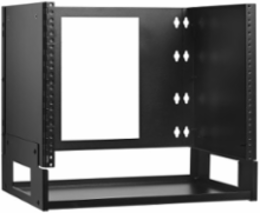 Wall-Mount Bracket with Shelf, 8U, Hinged, for Small Switches and Patch Panels