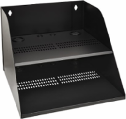 Wall-Mount Double Shelf for IT Equipment, 20 in Wide, Up to 250 lb