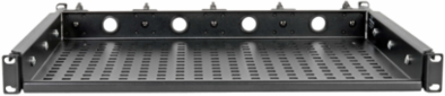 Cantilevered Steel Rack Shelf 1U, Vented Design, Holds 50 lb, 14.2 Inch Deep