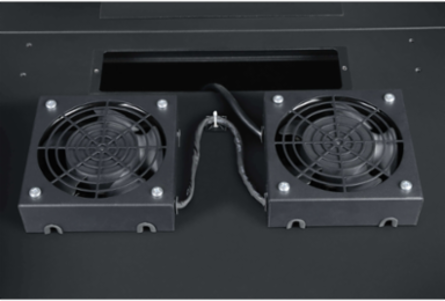 Wall-Mount Roof Fan Kit - Dual 230V Fans, 210 CFM, 3 ft Cord, C14 Input