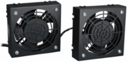 Wall-Mount Roof Fan Kit - Dual 230V Fans, 210 CFM, 3 ft Cord, C14 Input