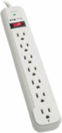 7-Outlet Surge Protector, 1080 Joules, 6 ft Cord, Light Gray Housing