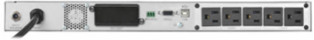 UPS, Double-Conversion Online, 1500VA, 1440W, 120V, 5 Outlets, LCD, 1U Rack