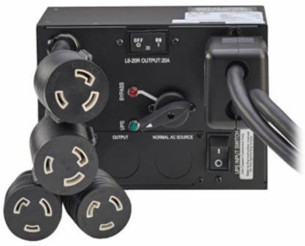 Maintenance Bypass, 5-6kVA SmartOnline UPS, 2 L6-30R and 2 L6-20R Outlets, 0U