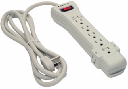 7-Outlet Surge Protector, 2160 Joules, 7 ft. Cord, Light Gray Housing