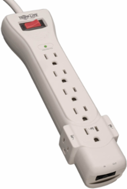 7-Outlet Surge Protector with 6-ft Cord, 1080 Joules, RJ11 Protection