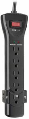 7-Outlet Surge Protector with 2160 Joules and 7 ft Cord, Right-Angle Plug