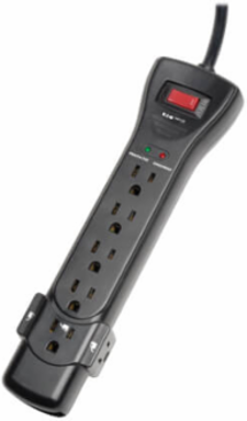 7-Outlet Surge Protector with 2160 Joules and 7 ft Cord, Right-Angle Plug