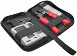 4-Piece Network Installer Tool Kit with Carrying Case, Includes RJ45 Tester & Crimping Tool