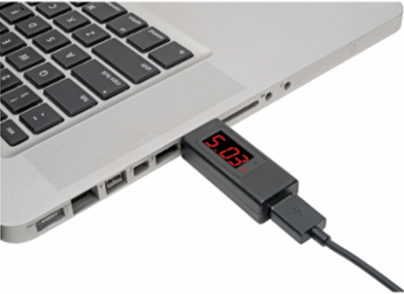 USB-A Voltage and Current Tester Kit, 0.54 x 2.05 x 0.87 Inch, USB 3.1 Gen 1