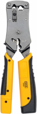RJ11/RJ12/RJ45 Wire Crimper with Built-in Cable Tester, Cuts 12 mm Cables