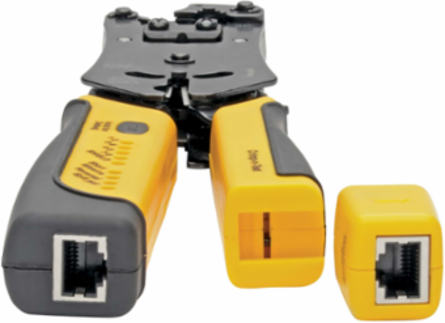 RJ11/RJ12/RJ45 Wire Crimper with Built-in Cable Tester, Cuts 12 mm Cables