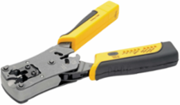 RJ11/RJ12/RJ45 Wire Crimper with Built-in Cable Tester, Cuts 12 mm Cables