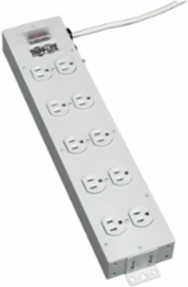 10-Outlet Power Strip, 15-ft Cord, 15A with Metal Case