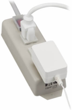 3-Outlet Power Strip, 6 ft Cord, 15A Circuit Breaker, Metal Case