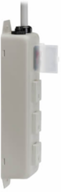 3-Outlet Power Strip, 6 ft Cord, 15A Circuit Breaker, Metal Case