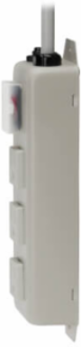 3-Outlet Power Strip, 6 ft Cord, 15A Circuit Breaker, Metal Case