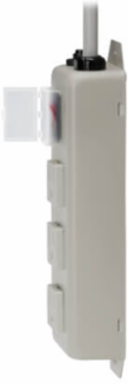 3-Outlet Power Strip, 6 ft Cord, 15A Circuit Breaker, Metal Case