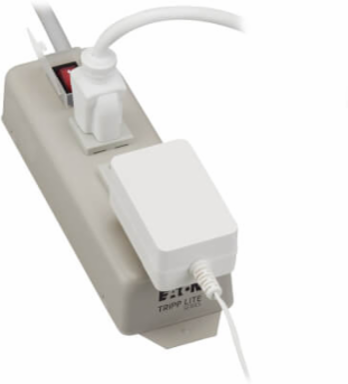 3-Outlet Power Strip, 6 ft Cord, 15A Circuit Breaker, Metal Case