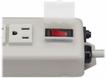 Power Strip, 4 Outlets, 6 Ft. Cord, 15A Circuit Breaker, Rugged Metal Case