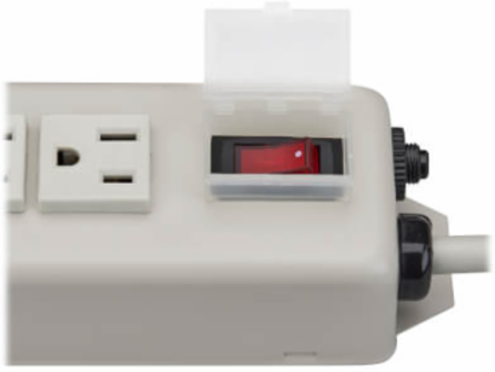 Power Strip, 4 Outlets, 6 Ft. Cord, 15A Circuit Breaker, Rugged Metal Case