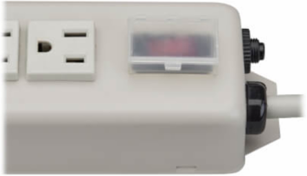 Power Strip, 4 Outlets, 6 Ft. Cord, 15A Circuit Breaker, Rugged Metal Case