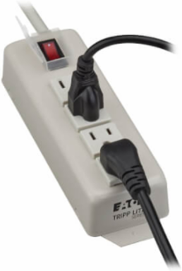 Power Strip, 4 Outlets, 6 Ft. Cord, 15A Circuit Breaker, Rugged Metal Case