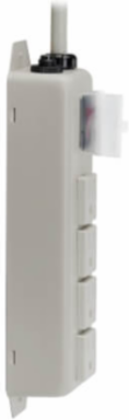 Power Strip, 4 Outlets, 6 Ft. Cord, 15A Circuit Breaker, Rugged Metal Case