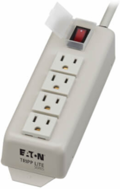 Power Strip, 4 Outlets, 6 Ft. Cord, 15A Circuit Breaker, Rugged Metal Case