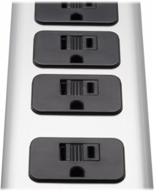 5-Outlet Surge Protector with 1 USB-A and 1 USB-C (3.9A Shared) - 6 ft. Cord, 2100 Joules, Metal Housing