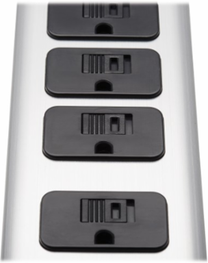 5-Outlet Surge Protector with 1 USB-A and 1 USB-C (3.9A Shared) - 6 ft. Cord, 2100 Joules, Metal Housing