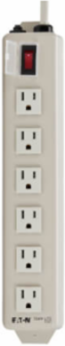 6-Outlet Power Strip with 6 ft Cord, 15A Circuit Breaker, Metal Case