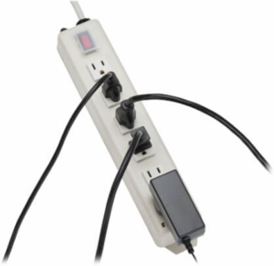 6-Outlet Power Strip with 6 ft Cord, 15A Circuit Breaker, Metal Case