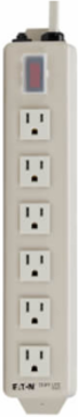 6-Outlet Power Strip with 6 ft Cord, 15A Circuit Breaker, Metal Case