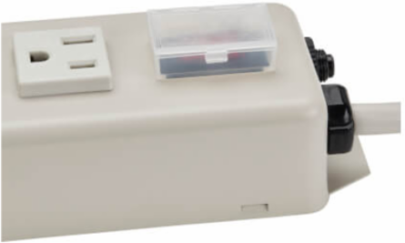 6-Outlet Power Strip with 6 ft Cord, 15A Circuit Breaker, Metal Case