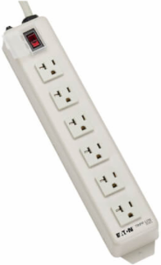 6-Outlet Power Strip, 15 Ft Cord, 20A, Metal Housing