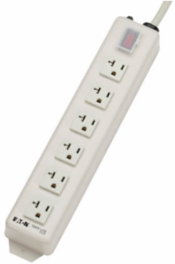 6-Outlet Power Strip, 15 Ft Cord, 20A, Metal Housing