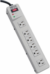 Surge Protector with 6 Right Angle Outlets, 6 ft Cord, 1340 Joules, Metal Case