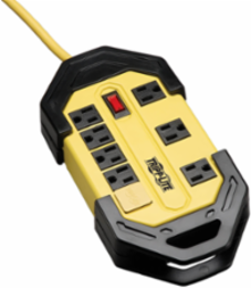 8-Outlet Safety Power Strip, 12 Ft Cord, GFCI Plug, All-Metal Construction