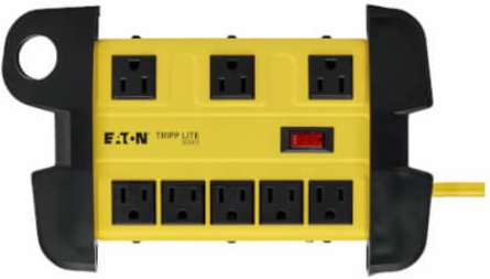 8-Outlet Power Strip, 15 Ft Cord, 1800W, Rugged Metal Case
